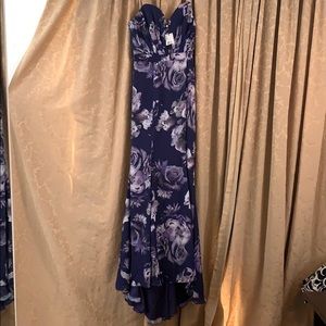 Purple Cornflower Mermaid Gown